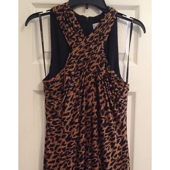 badgley mischka leopard dress